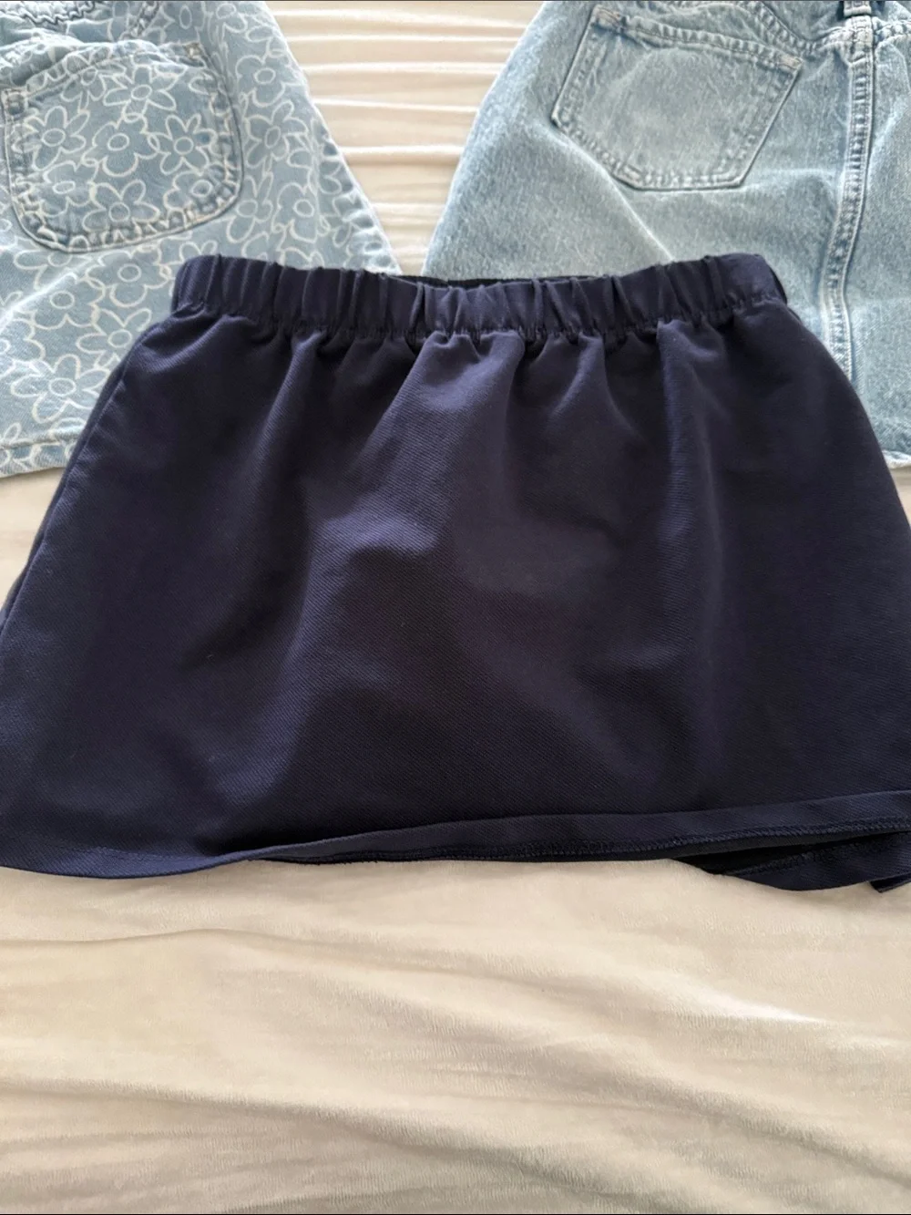 Girls Mini Skirt Collection - Light Denim & Navy